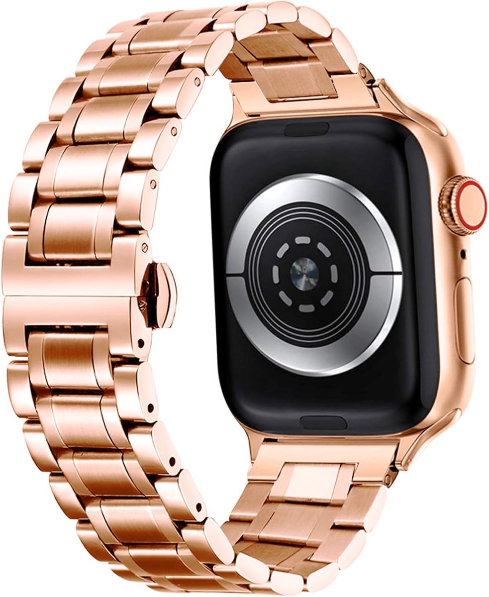 Stalen vervangingsarmband voor Apple Watch 45 mm 49 mm 44 mm 42 mm - Verstelbare metalen strap met snelle release voor SE/Ultra/Series 9/8/7/6/5/4/3/2/1