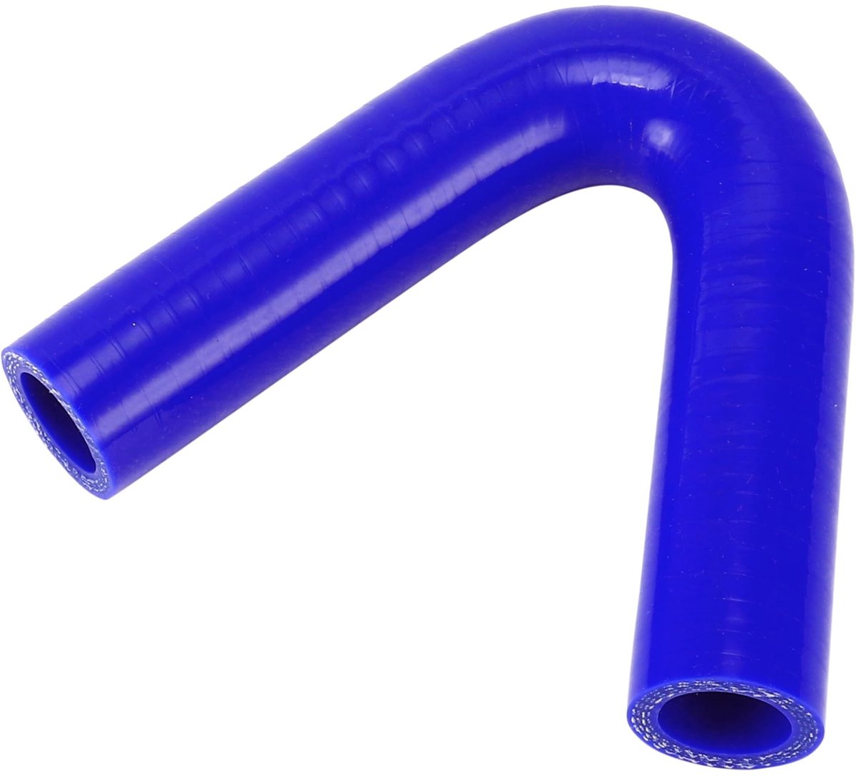 Dailygoods- Koelslang Silicone 135 Graden - 22mm Binnendiameter - 120mm Lengte - Blauw - Meerlaags Geweven Doek - Bestand tegen Hoge Temperatuur - Siliconenslang