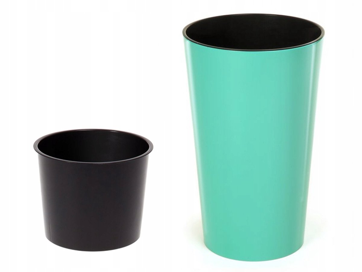Lamela Lilia Pot 19x36cm Smaragdgroen met Inzetstuk