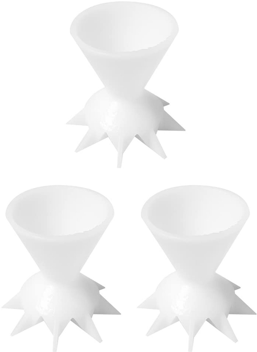 Dailygoods- Sleufbeker Gesplitst - Trechter voor Acrylverf - Schenkbeker voor Beginners - Schilderaccessoires - Creatieve Kunst - 7 Trechterpoten - Verfgietbeker