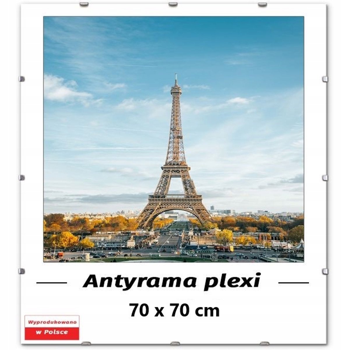 Antirame Plexi 70x70 cm - Stijlvolle Fotolijst voor Posters & Puzzels