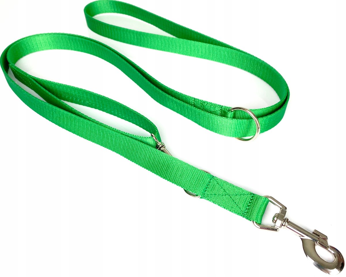Verstelbare Hondenlijn 135-250 cm, 25 mm Breed, Lichtgroen