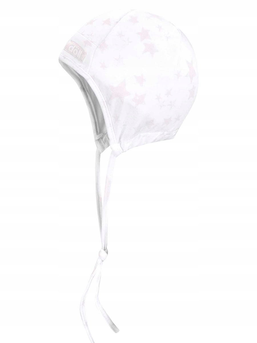 Babymuts Doll met strik, maat 37, roze met sterren