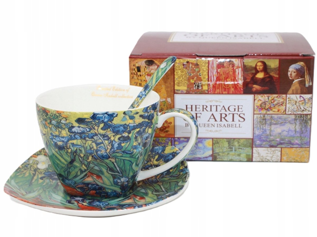 Van Gogh Irissen Kop en Schotel met Lepel - 250ml