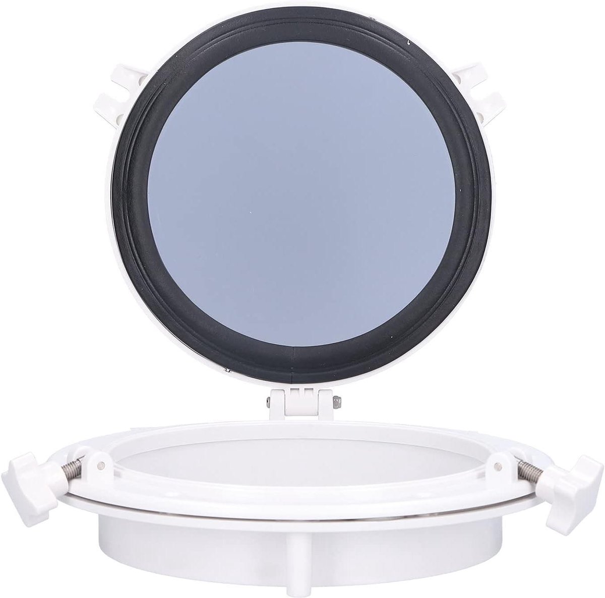 Rond Bootraam - Patrijspoort Decoratie - Scheepsinterieur Vernieuwen - Gehard Glas - 10 Inch Diameter - Wit