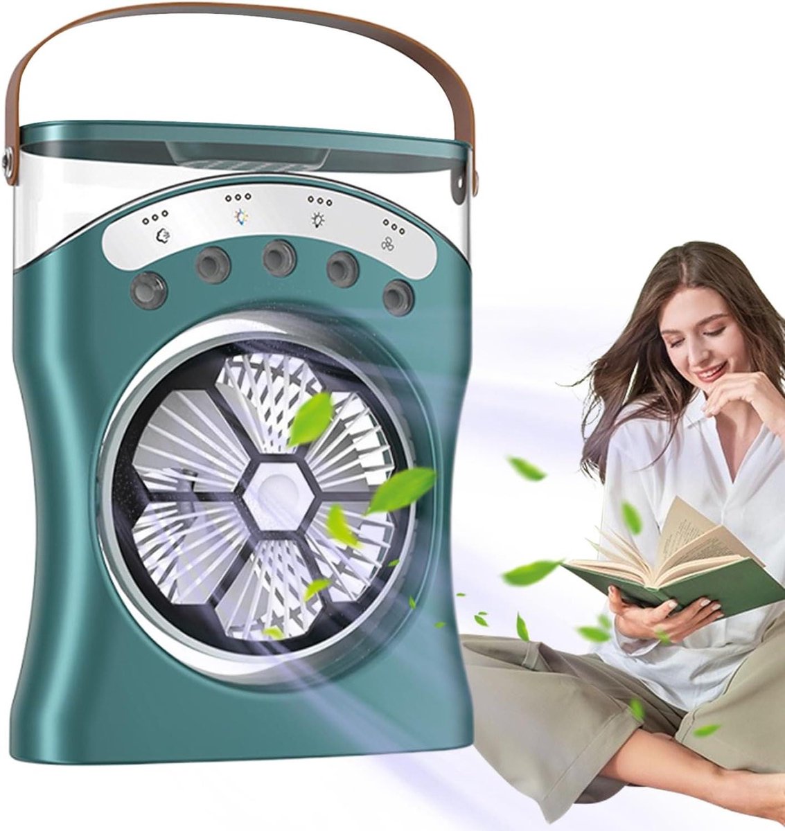 Ventilator met Mist - Verkoeler met Water - Koelte op Maat - 180 Graden Draaibaar - 550 ml Tank - Wit