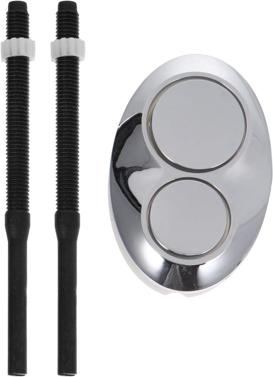 Toiletknop Dubbele Spoelknop - Waterspaarknop - Toilet Onderhoud - Soepele Druk - 7x5x5 cm - Zwart