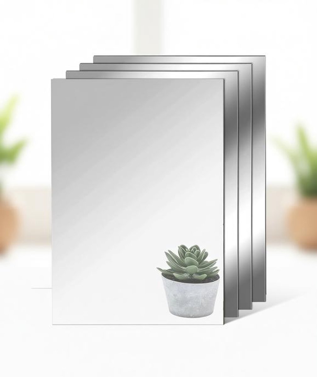 Maison Elara Zelfklevende acryl spiegeltegels A4 - 4 stuks - HD kwaliteit