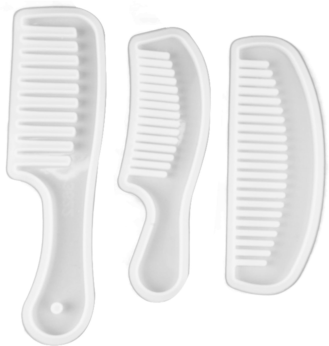 JHUBERS- Kamvormen DIY - Siliconen Mal - Korte/Lange Handgreep - Brede Tanden - Ambachtelijke Sieraden - Comfortabele Grip - Haaraccessoire