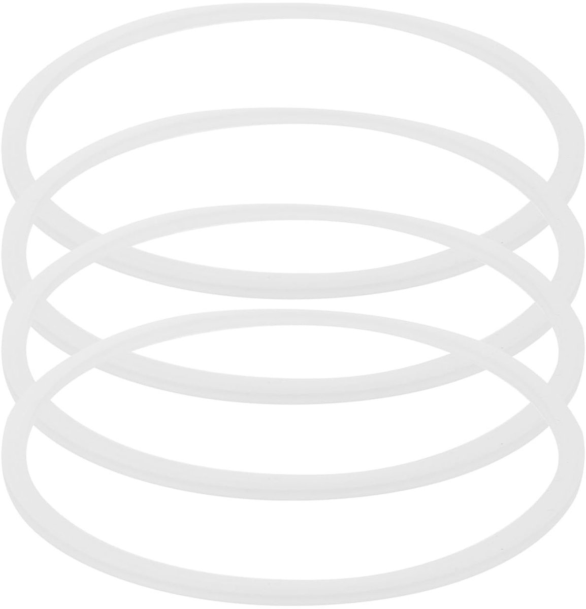 JHUBERS- Afdichtring Betrouwbare Afdichting - Siliconen Vervangring - Set van 4 - Voedselveilig - Eenvoudige Montage - 30 x 30 x 3 cm - Lunchboxring