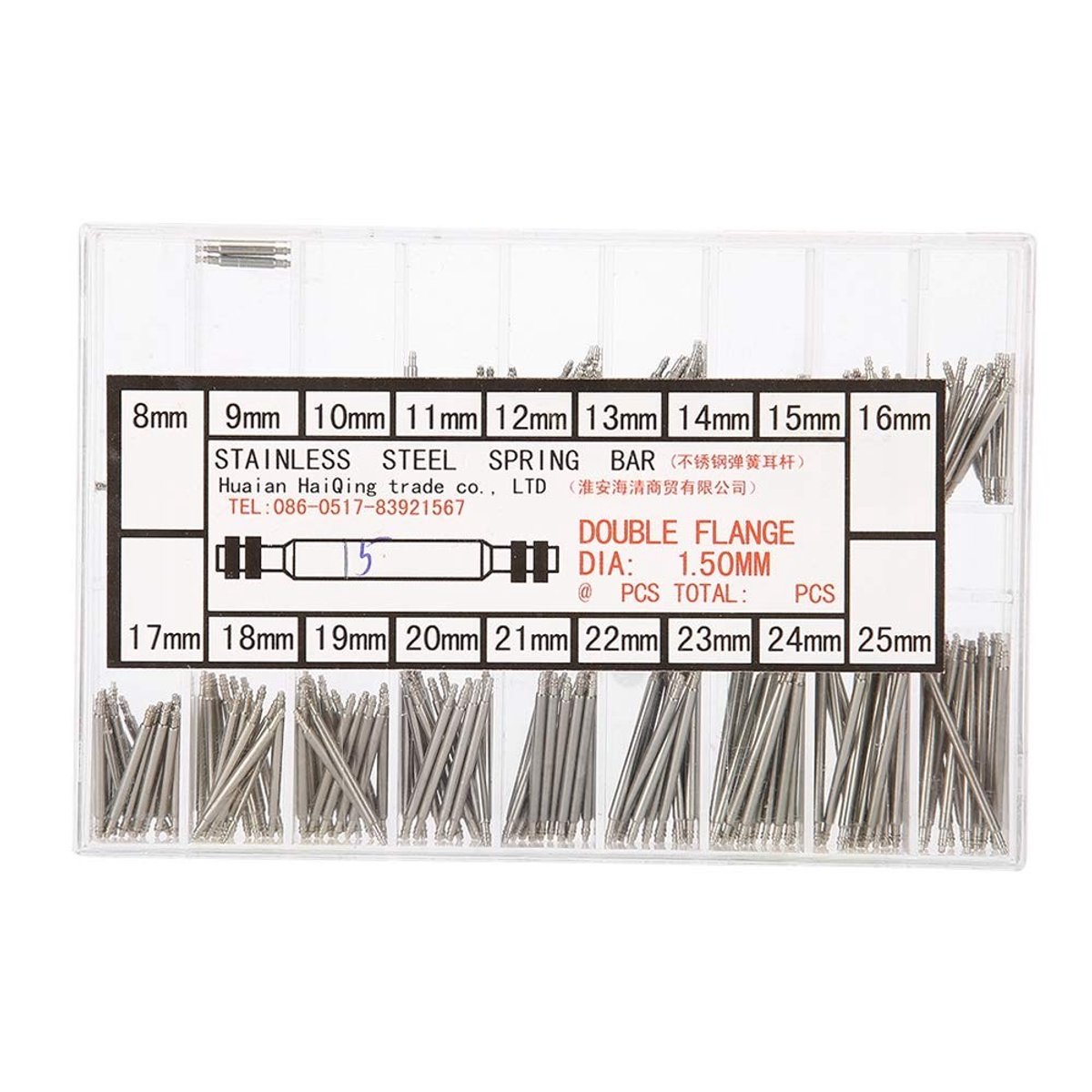 ZEYNOMAX- Horlogeband - 270 Stuks Horloge Polsband Veerstangen - Roestvrij Staal - Horlogeband Reparatie - Connector voor Horlogeband - Perfect Cadeau - Horlogeonderdelen
