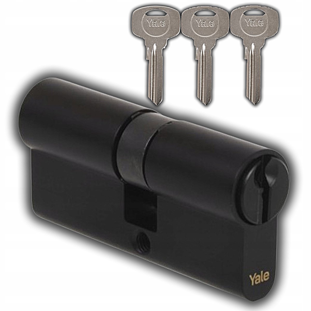 Yale Y500 Cilinder 27/27mm Zwart - 3 Sleutels