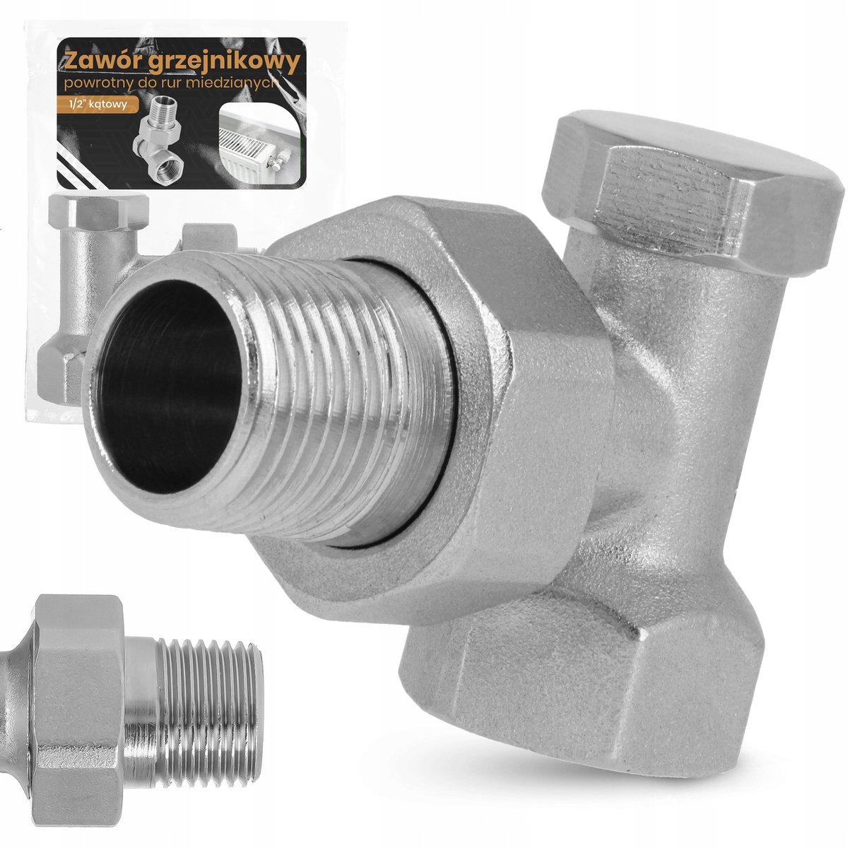 Hoekradiatorafsluiter 1/2''x15 voor koperen leidingen
