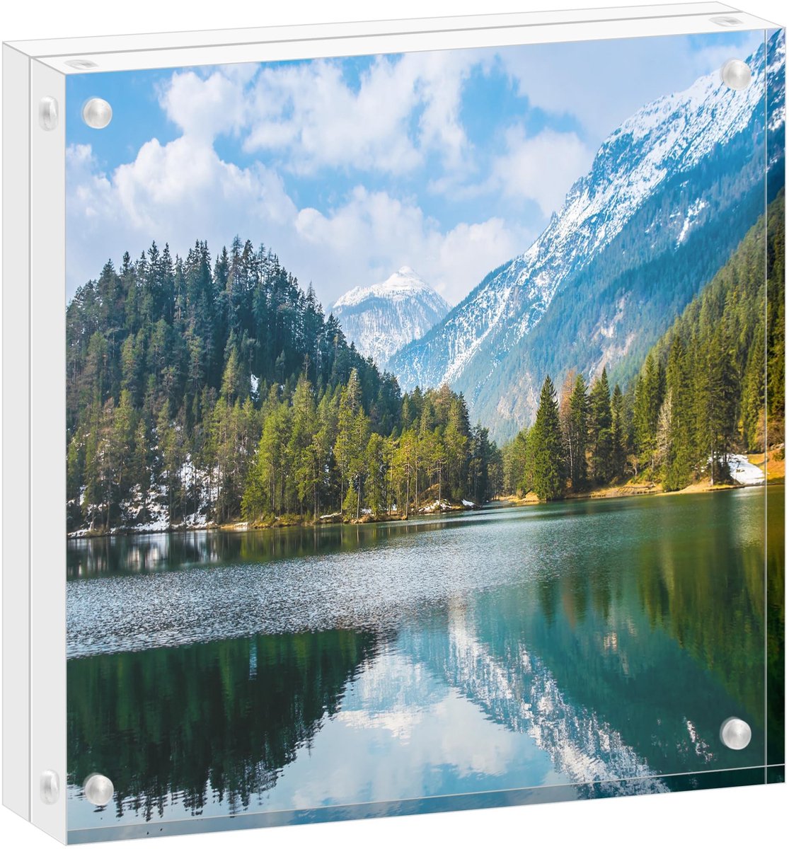 Dailygoods- Fotolijst 15x5 inch - Dubbelzijdige Acryl Fotolijst - Magnetisch - Vrijstaand Instagram Frame - Helder Glaseffect - Eenvoudig te Verwisselen - Fotoframe