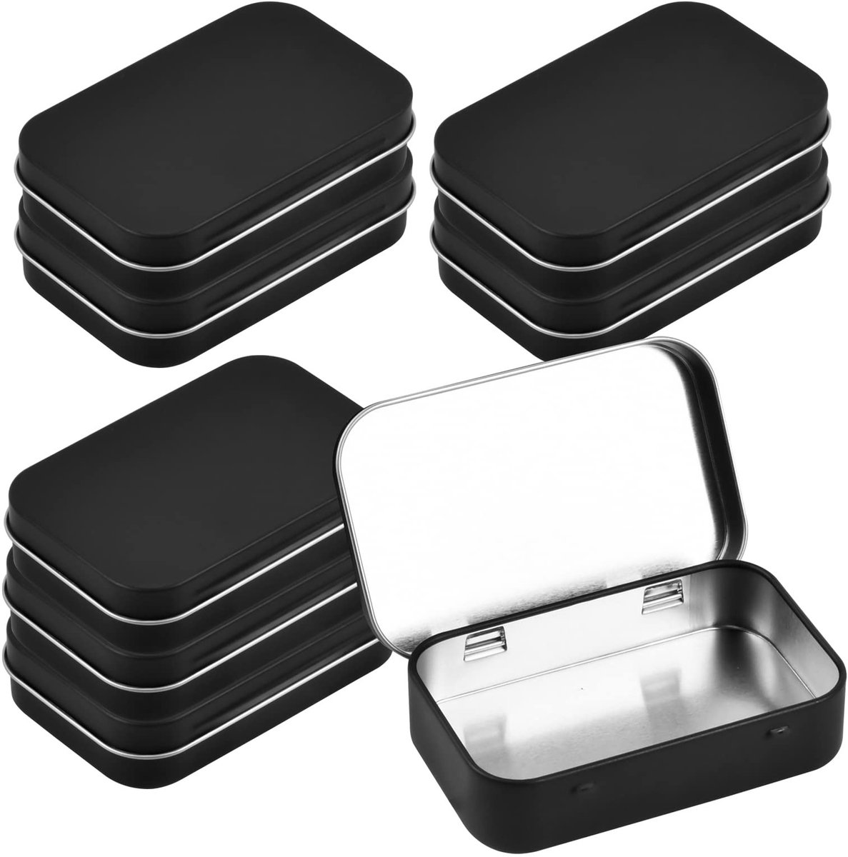 ZEYNOMAX- Metaalbox 8 Stuks - Opbergdoos met Deksel - Mini Blikjes - DIY Gebruik - Roestvrij Staal - Duurzaam en Veilig