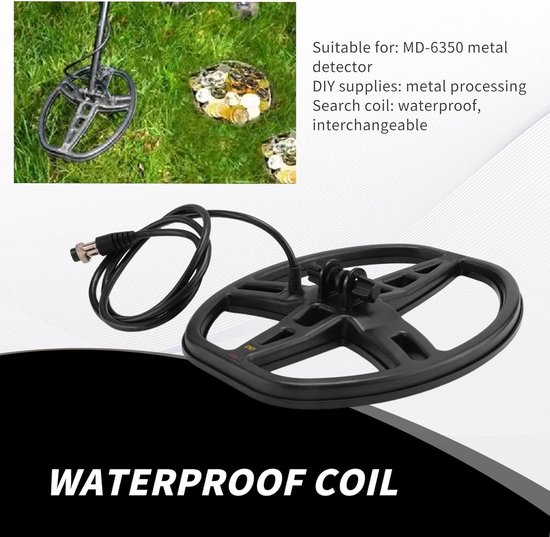 Metaaldetector Spoel - Zoekspoel - Metaal Vinden - Waterdicht Uitwisselbaar - 7755 Gram - Zwart — afbeelding 5