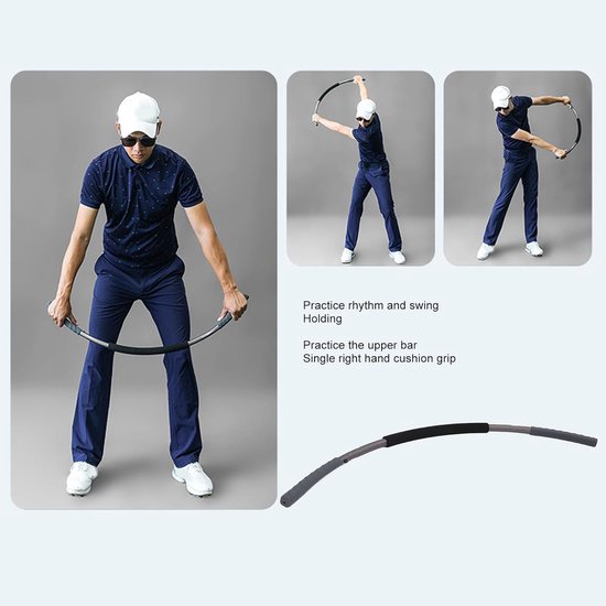 Golf Swing Trainer - Armband Hulp - Golf Ritme Oefenen - Stalen Bal Geluid - 91 cm - Zwart van GOLF — afbeelding 2