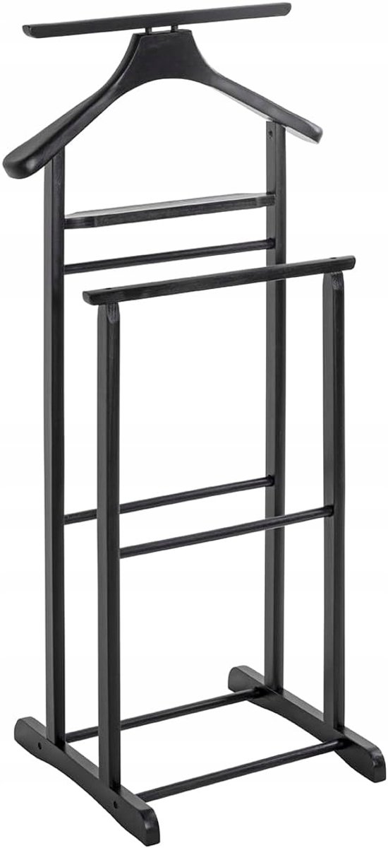 Stijlvolle Houten Kapstok - Modern & Functioneel - Zwart