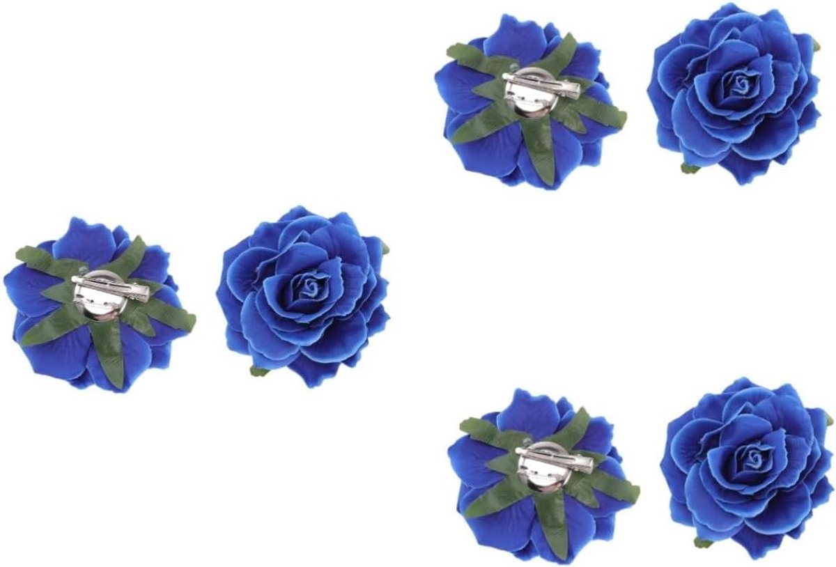 Bloem Haarspeld Broche - Bruiloft Accessoire - Feestelijke Aankleding - Gelaagde Satijnen Bloem - 15 Stuks - Meerdere Kleuren