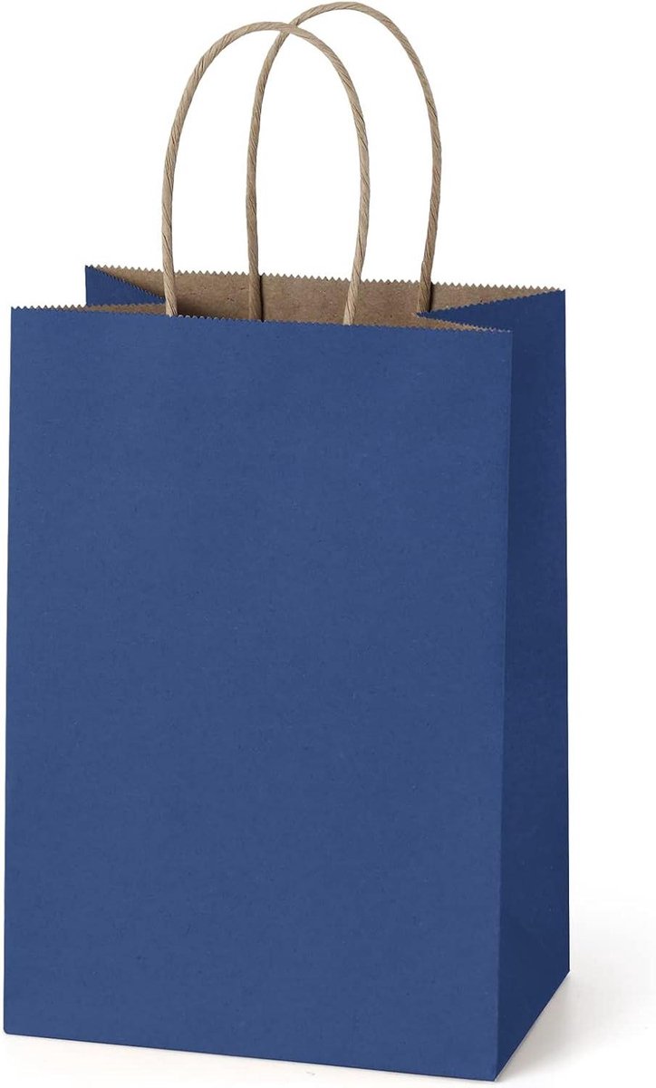 Papieren Geschenkzakken - Kraft Zakjes - Feestelijke Cadeautjes - Gemaakt van Gerecycled Papier - 13 x 76 x 20 cm