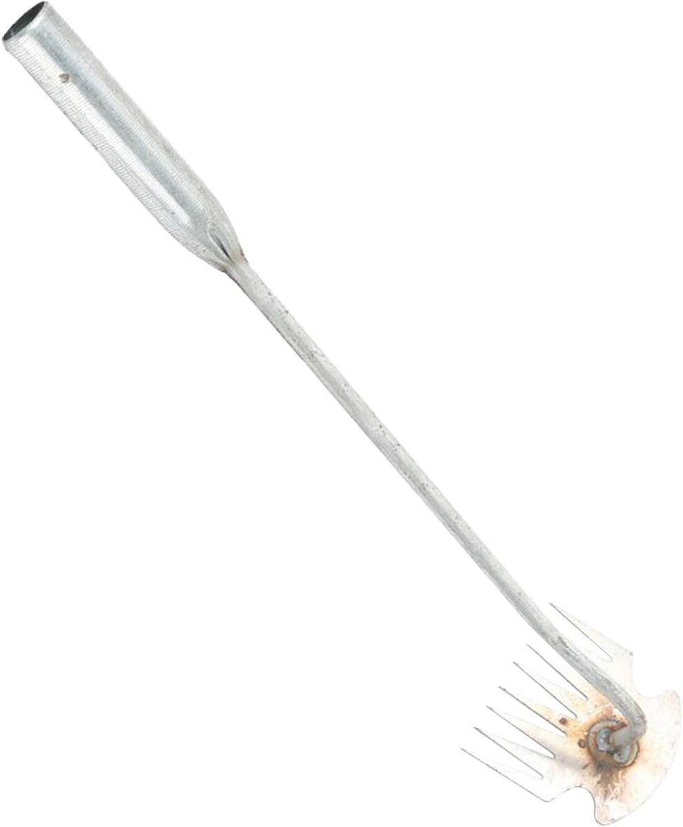 Onkruidtrekker Handmatig - Wortelverwijderaar Bodem - Tuinonderhoud Vereenvoudigen - 8 Tanden Diepe Extractie - 43 cm Lengte - Metaal