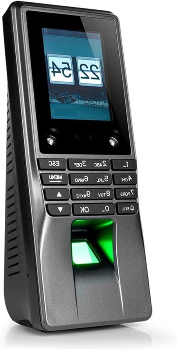 Toegangscontrole Machine - Biometrisch Systeem - Veilige Toegang - Zicht & Vingerafdruk - 3000 Vingerafdrukken - Zwart