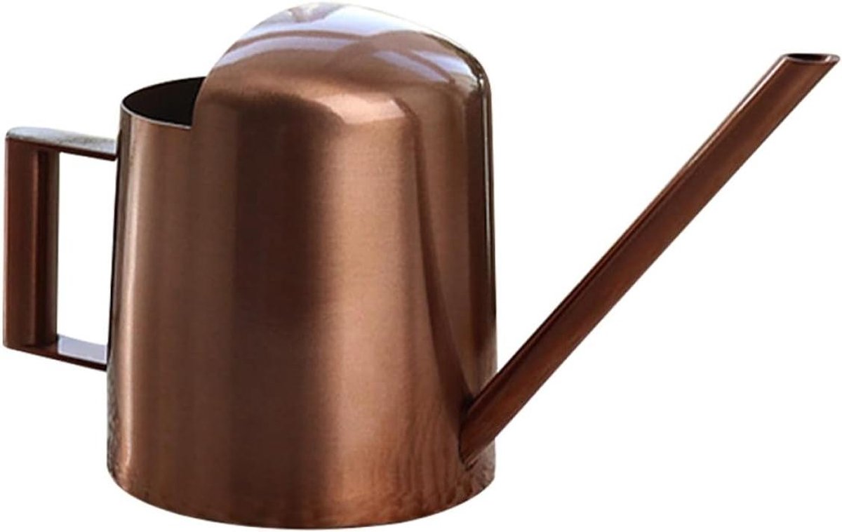 Rvs Gieter - Metalen Gietkan - Planten Water Geven - Lange Tuit - 300 ml - Bruin