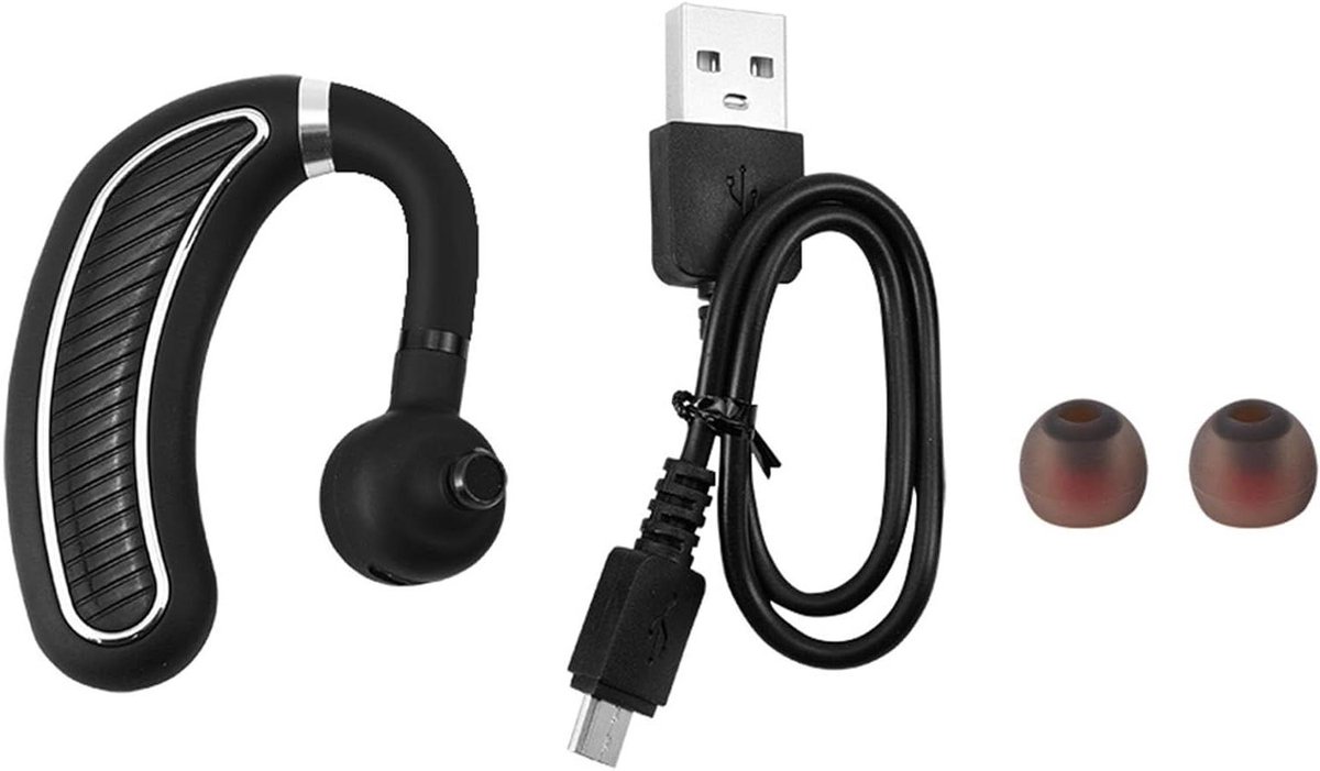 Zakelijke Headset - Oortelefoon met microfoon - Kantoorvergaderingen - CVC-ruisonderdrukking - 48 uur gesprekstijd - Zwart