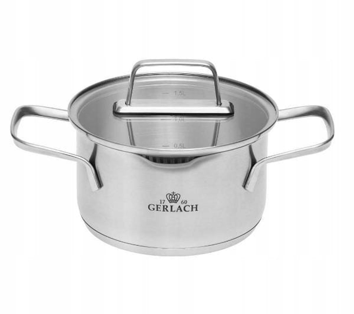 Gerlach Ambiente Inductiepan RVS 2L met Deksel