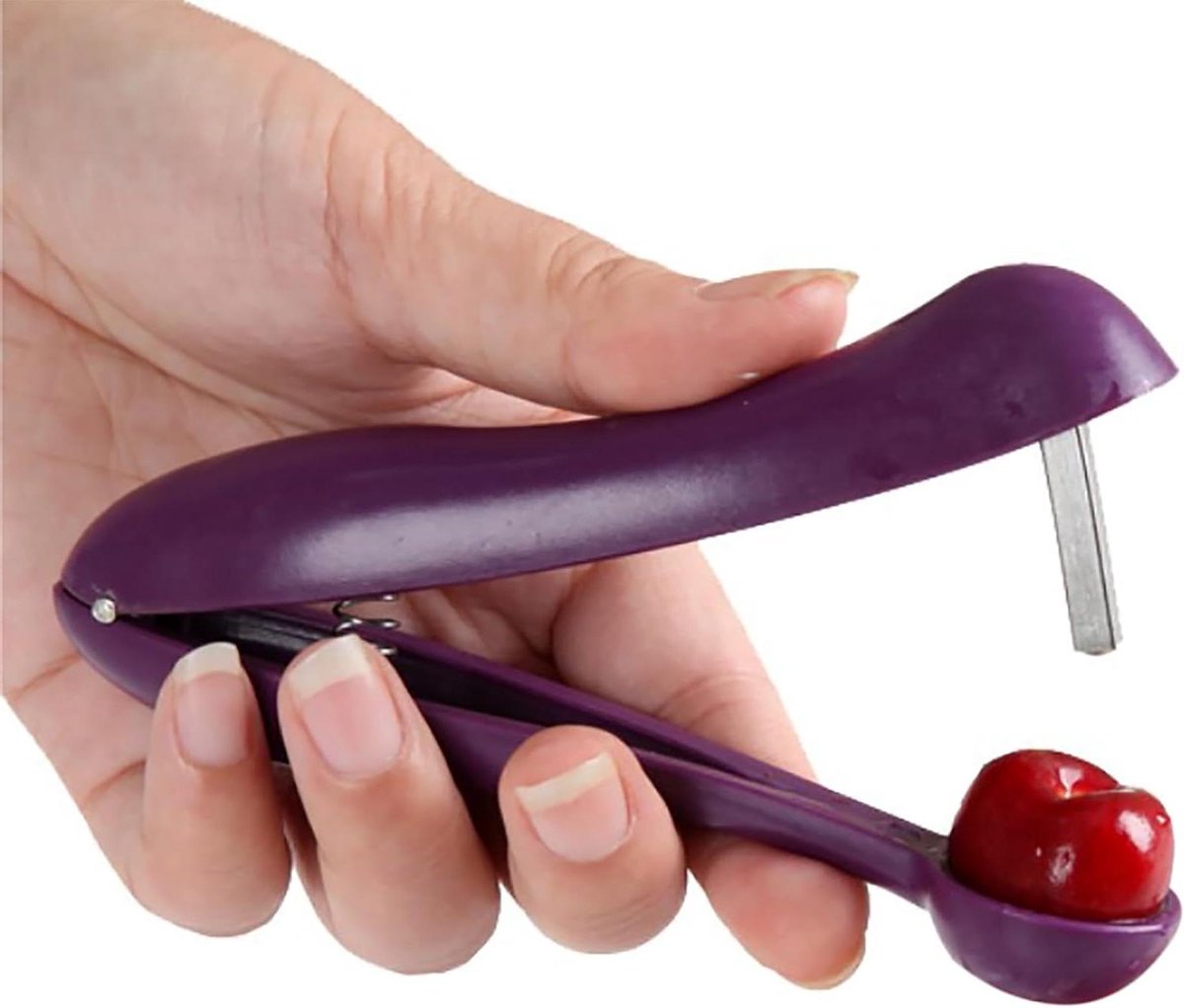 Kersen Ontpitter - Fruit Ontstoner - Jam Maken - Ergonomisch Handvat - 12 cm Lengte - Meer