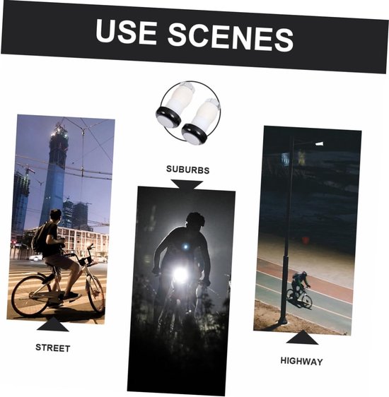 Fiets Richtingaanwijzers - Signaallichten Fiets - Veiliger Fietsen - Draadloze LED Verlichting - 3 Stuks - Zwart — afbeelding 3