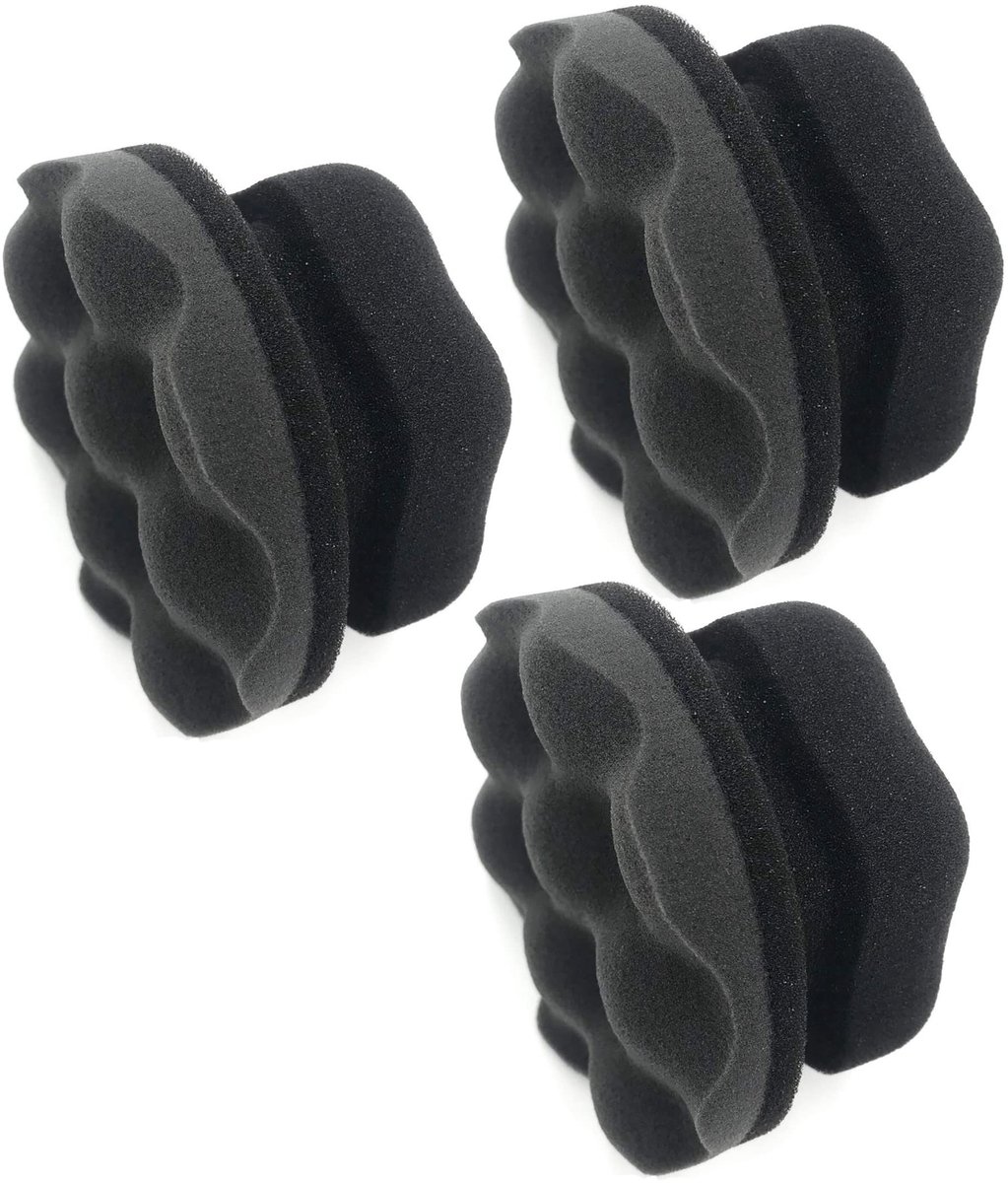 JHUBERS- Band Dressing Applicator - 3 Stuks - Herbruikbare Spons - Ergonomisch Handvat - Duurzaam Schuimsponsmateriaal - Golfpatroonontwerp - Bandreiniger