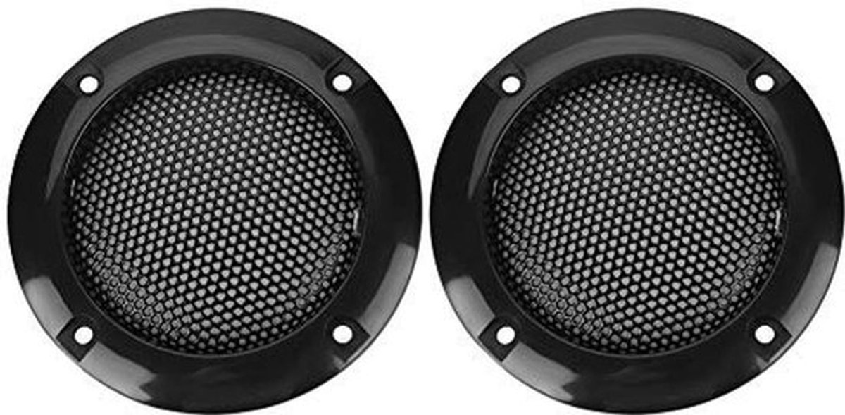 - Luidsprekerclaxon afdekking - Beschermingsrooster - Zwart - Luidspreker decoratie - Metaal staal mesh ring - Geschikt voor auto luidsprek...