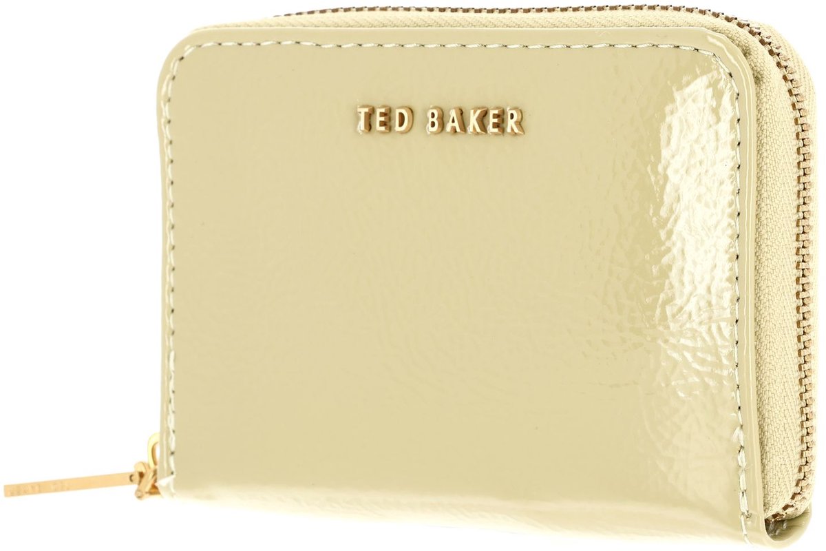 Ted Baker portemonnee Crinnie Crinkle Icon Small Zip Around Purse Yellow mosterdgeel