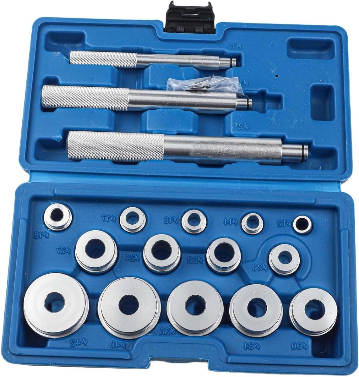 Lager en Afdichtingsset - Wiellager Gereedschap - Voertuig Onderhoud - 17 Delig Aluminium - 1.5 tot 3.2 Inch - Aluminiumkleur