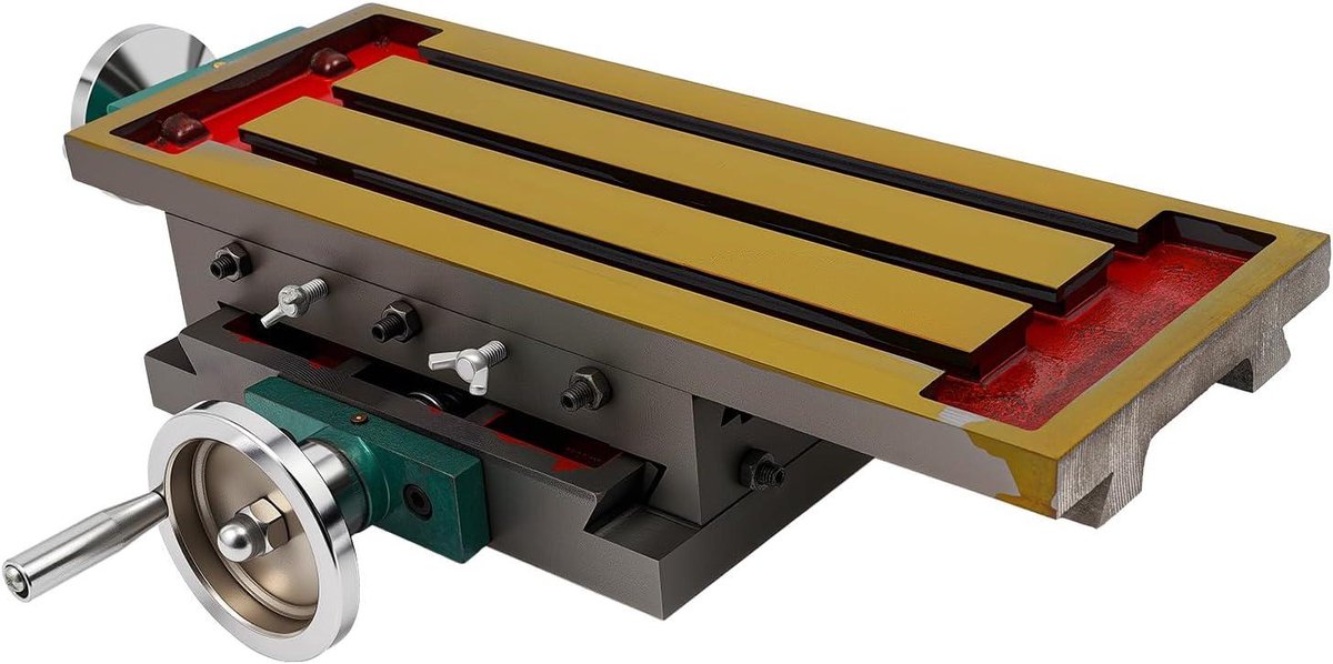 Werktafel met spindel - Coordinate tafel - Precisie frezen - Trapezoidale spindel - 45 x 17 cm - Metaal