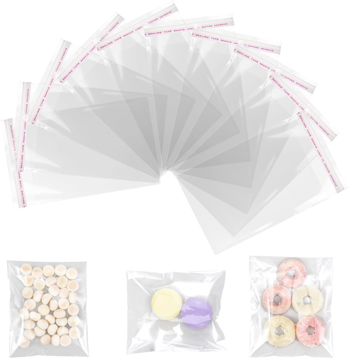 Dailygoods- Cellofaanzakjes 200 stuks - Zelfklevend - 10 x 15 cm - Transparant - Kleine zakjes - Glaspapier - Verpakkingszakjes