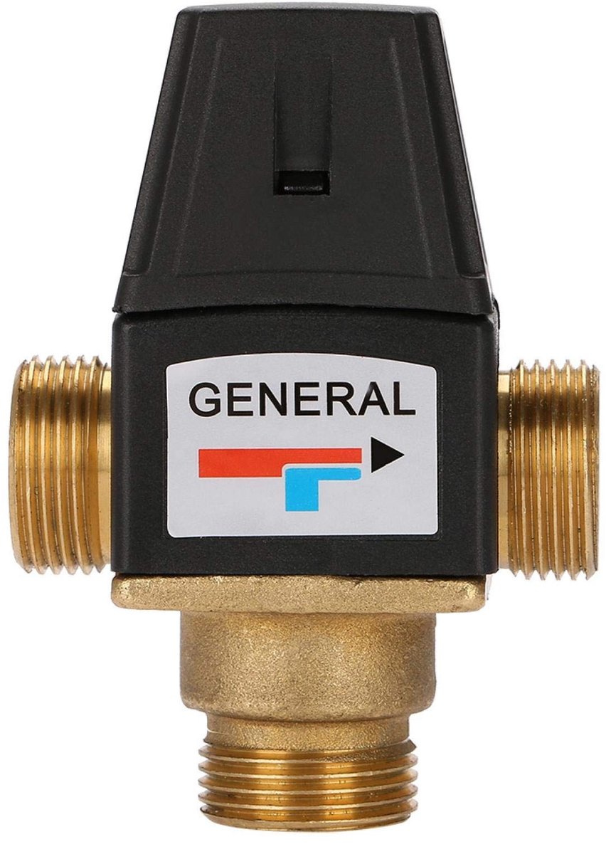 Dailygoods- Thermostatische Mengkraan DN20 - Buitendraad Messing - Hoge Doorstroming - Veiligheidsvoorziening - Temperatuurbereik 35-60 graden - Geschikt voor Vloerverwarming