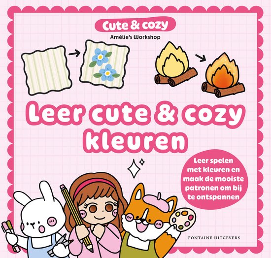 Cute & cozy kleuren - Leer cute & cozy kleuren - cover