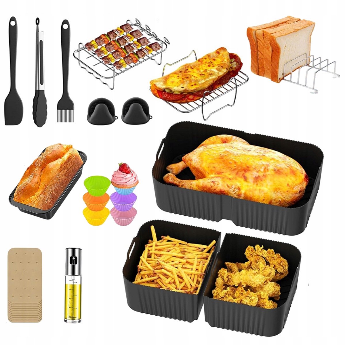24-delige Airfryer-accessoireset voor Ninja Dual Basket