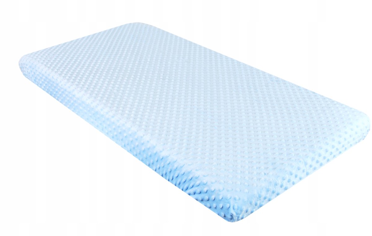 BabyLux Minky Hoeslaken met Elastiek voor Ledikant 70x140 cm - Blauw