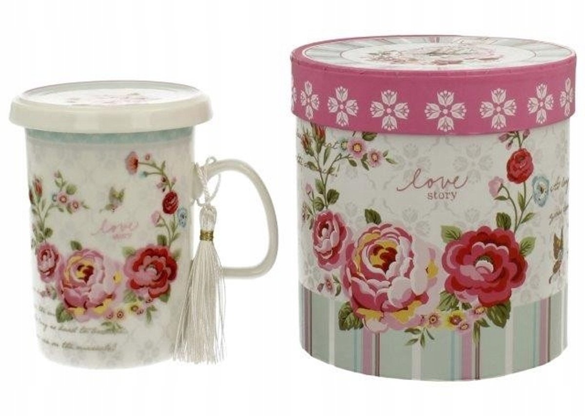 GRETA DUO Porseleinen Theemok met Infuser, 320 ml