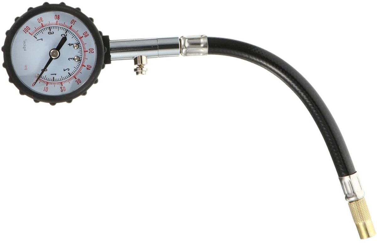 Bandenspanningsmeter - Bandendrukmeter - Veilig Rijden - Geen Batterijen Nodig - 27 cm - Assorti