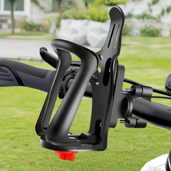 Fleshouder Fiets - Drinkfleshouder Stuur - Hydratatie Onderweg - Gereedschapsvrije Montage - Verstelbaar 46-75mm - Zwart — afbeelding 2