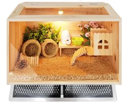 Verwarmingsmat Reptielen - Terrarium Warmte - Klimaatbeheersing Huisdier - Direct Instelbaar - 15 x 14 cm - Zwart