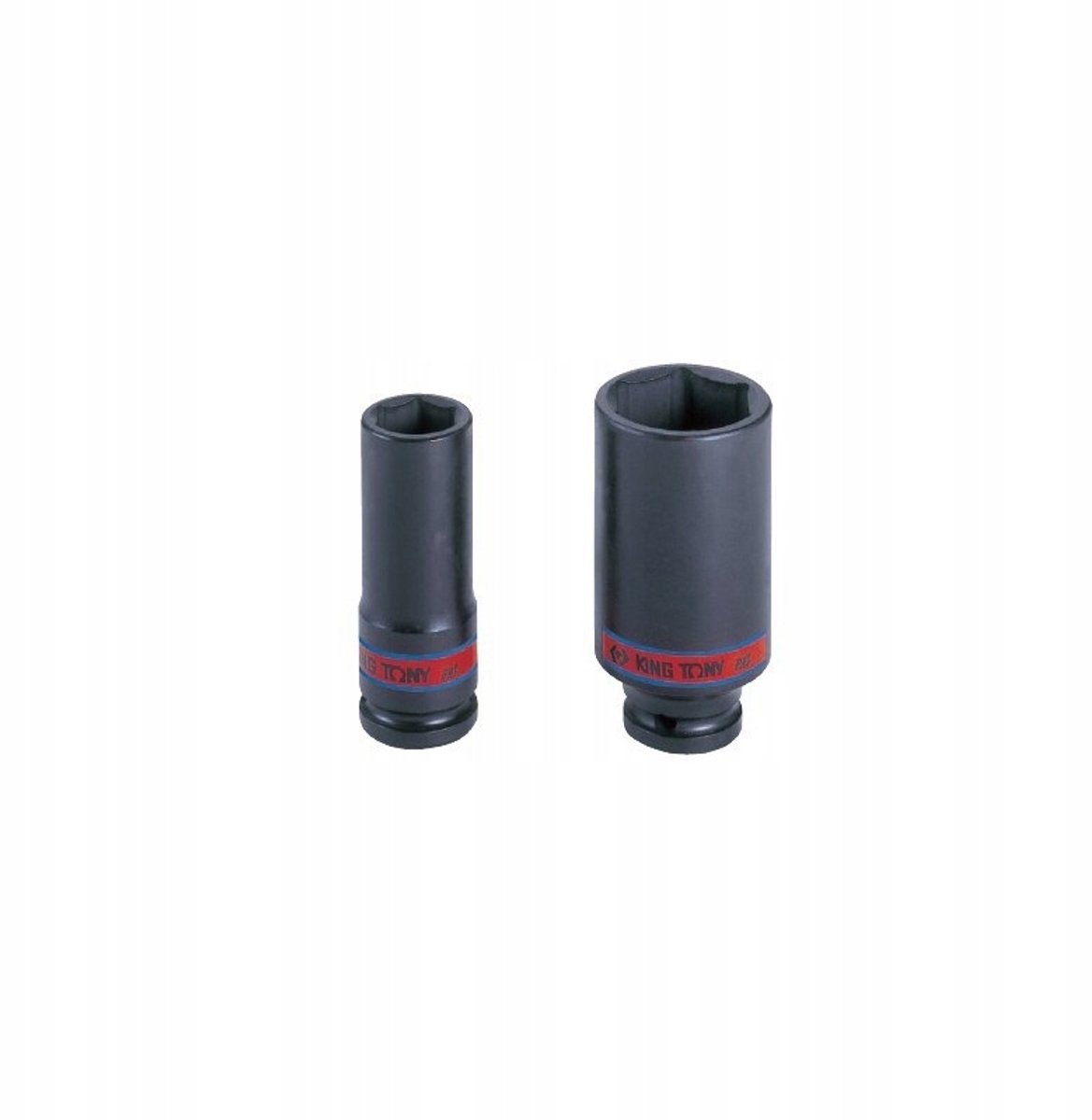 King Tony Long 1/2" Slagdop 6-kant 80mm CrMo