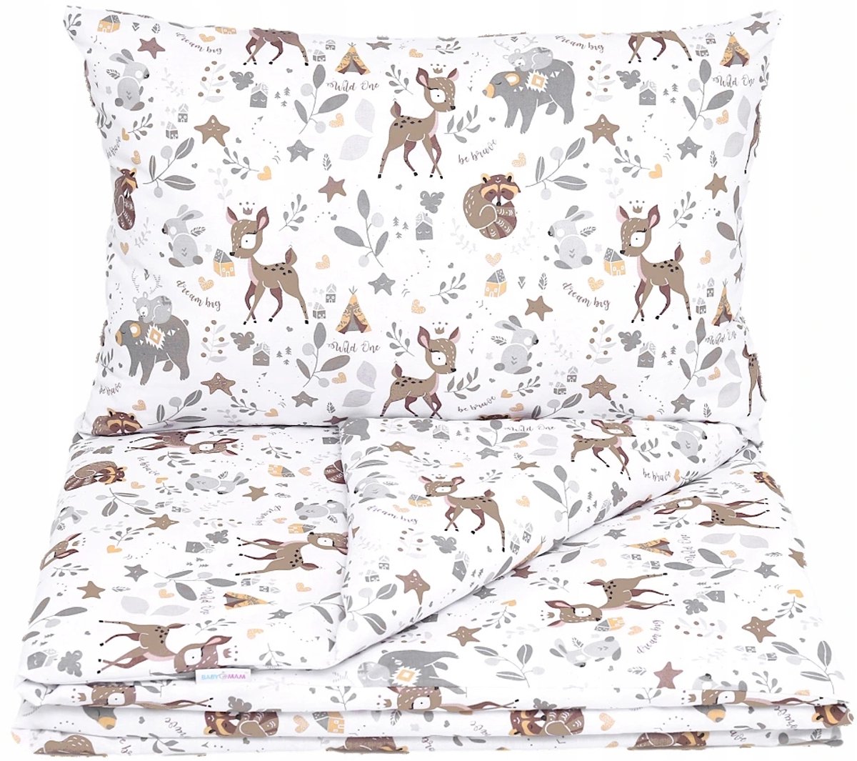 Babymam Kinderbeddengoed 135x100 cm - 2 delen - Hertjes & Vriendjes