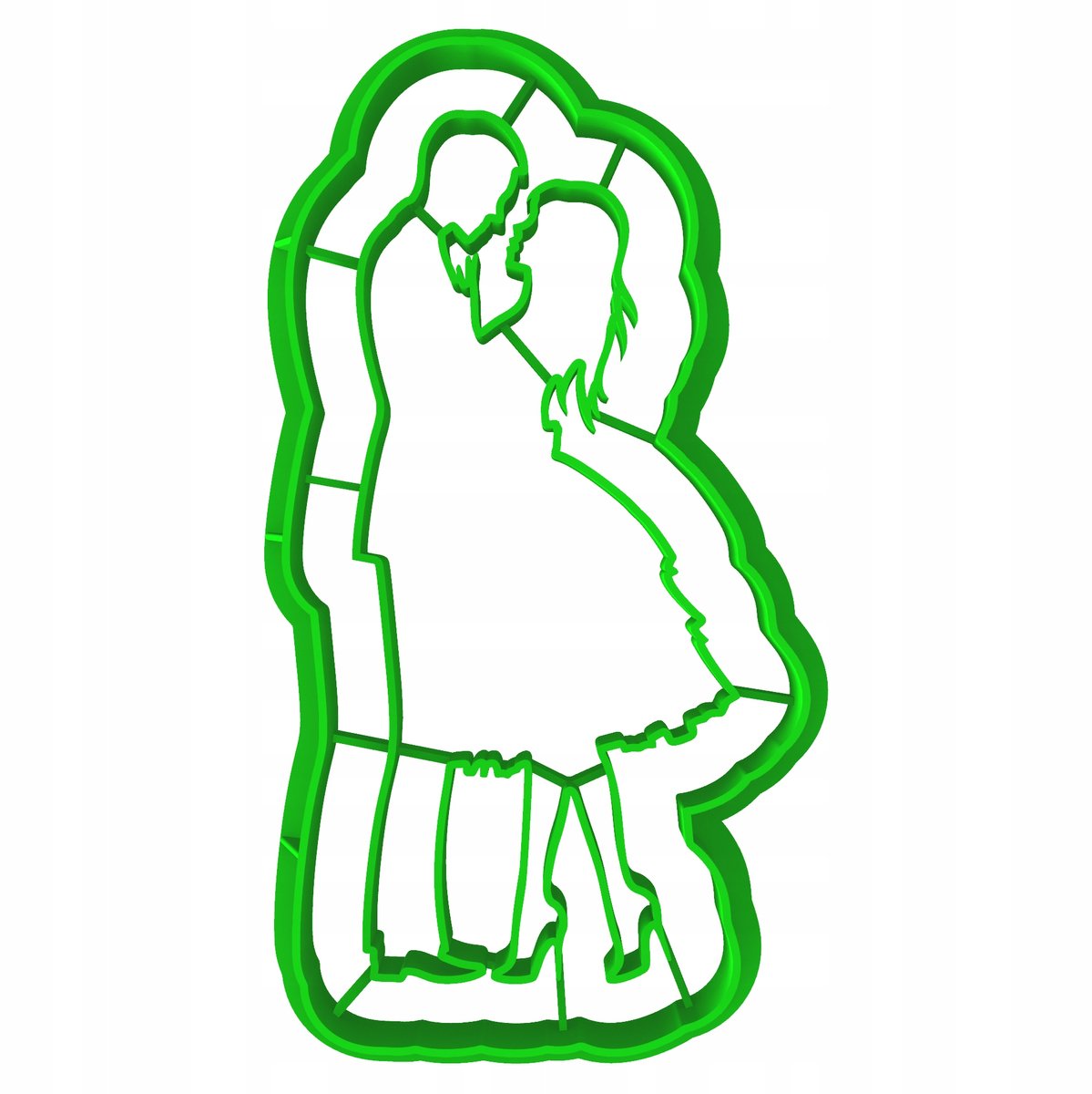 Valentijnsdag Koekjesvorm "Paar 5" - 10cm - Groen PETG