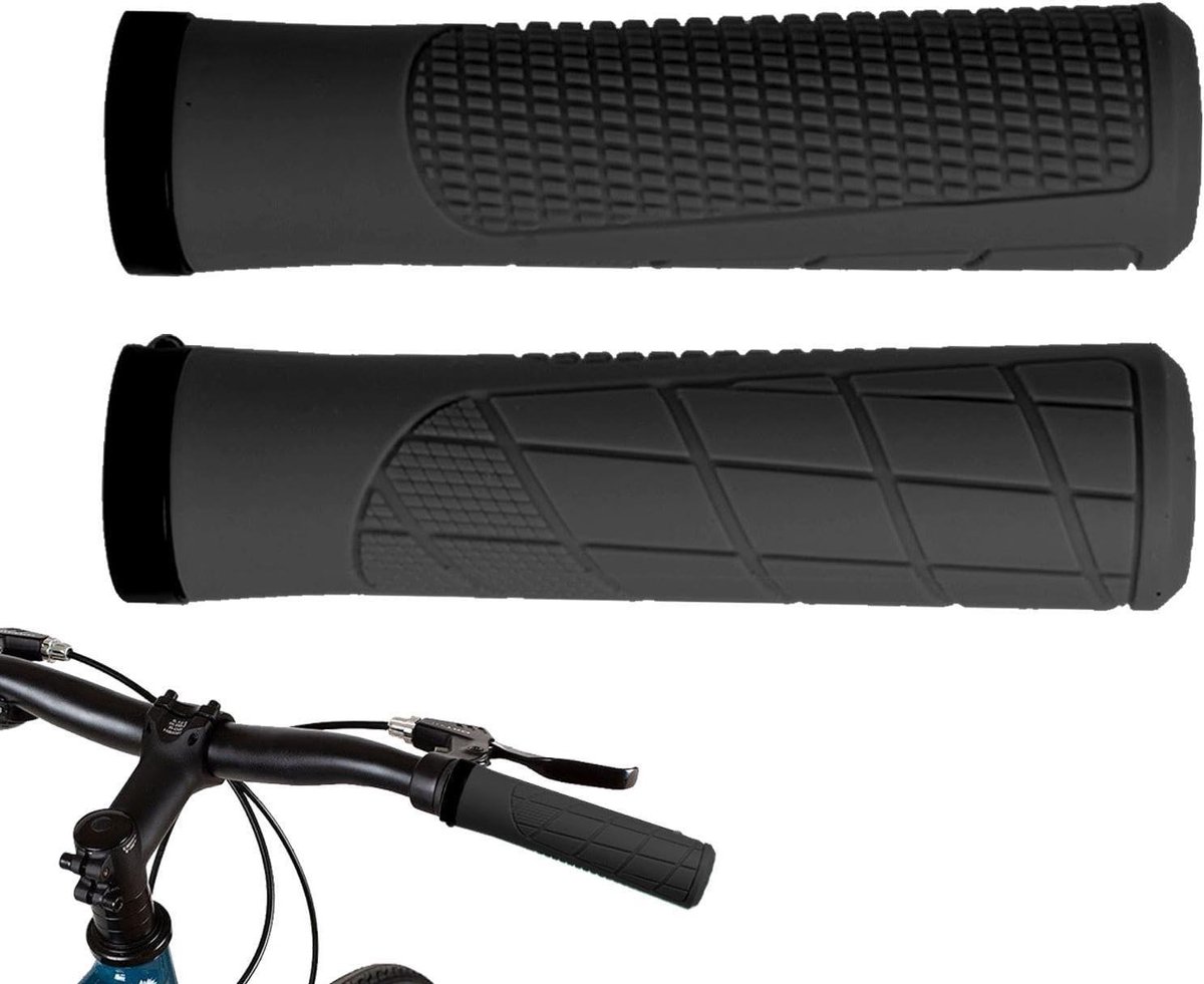 Fiets handgrepen - Stuurgrepen comfort - Fietscomfort verhogen - Schokabsorberend ontwerp - 13.4 cm lengte - Zwart