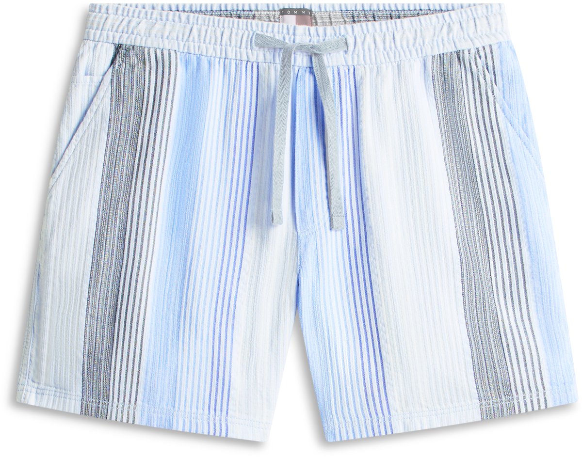 Tommy Jeans Broek Tjm Textured Stripe Dm0dm22830 C3q Sweet Stripes Mannen Blauw